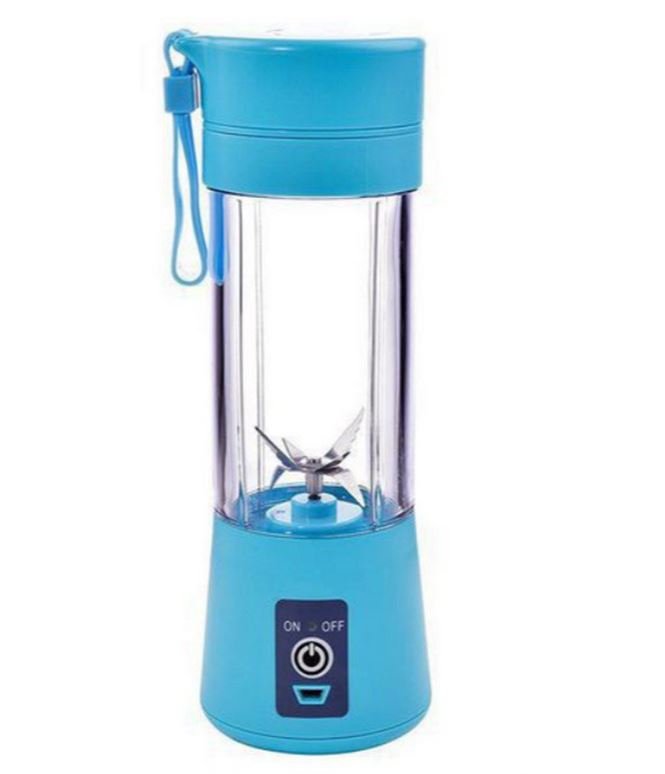 USB Hand Held Electric Fruit Juicer - Blue_0